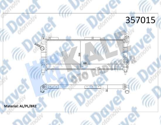 16-3211 Su Radyatoru Mekanik Opel Corsa B 1.2i M-T Ac+ 1993-2000
